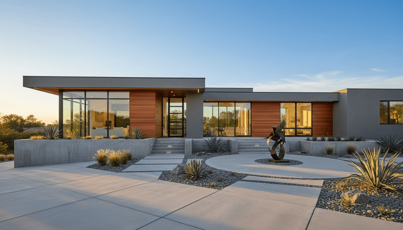 Completed residential construction with concrete foundation and framing