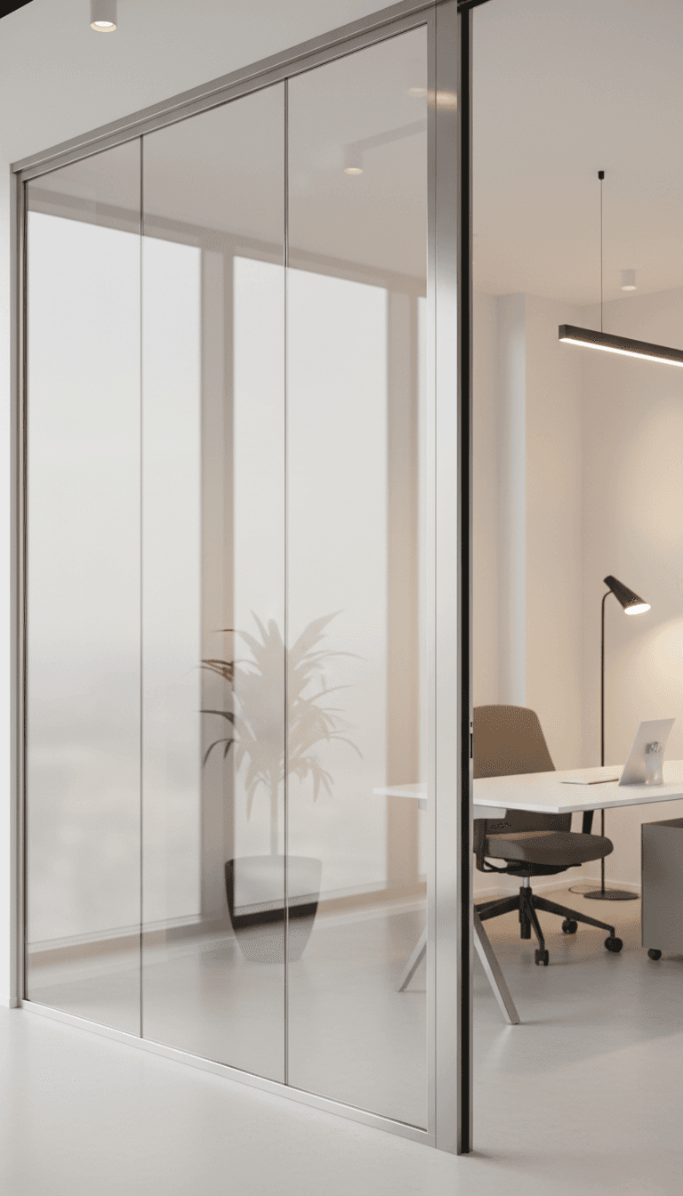 Glass partition installation in commercial tenant improvement